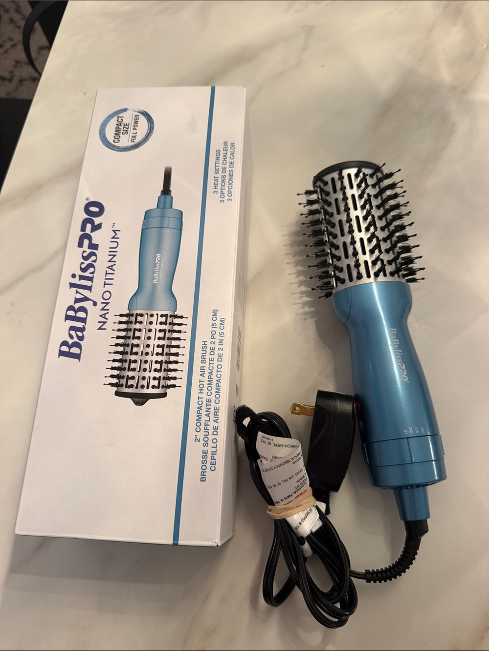 BaBylissPRO Blue Nano Titanium 2-in-1 Hot Air Brush